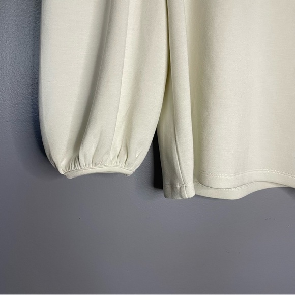 Truth by Republic | Cream puff sleeve top 3/4 sleeve modal blend blouse sz L - Picture 2 of 11